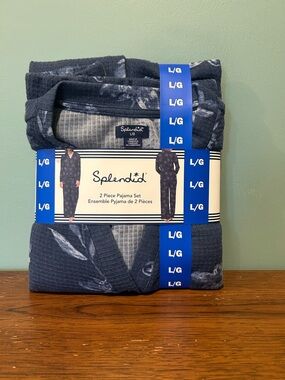 🔥🆕🔥 Splendid Navy Floral Waffle Knit Pajama Set - Soft 2pc Sleepwear